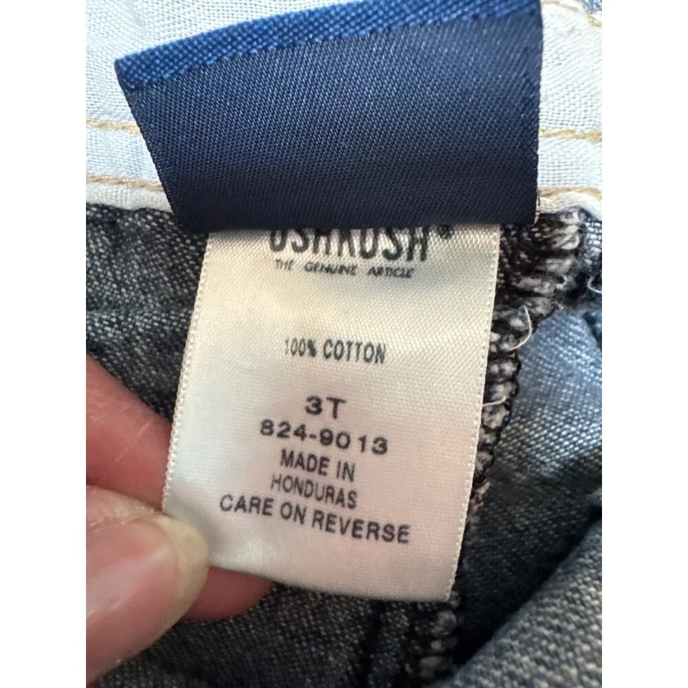 OshKosh BGosh Genuine Article 3T Denim Overalls 100% Cotton Adjustable Straps Sn - Picture 4 of 6